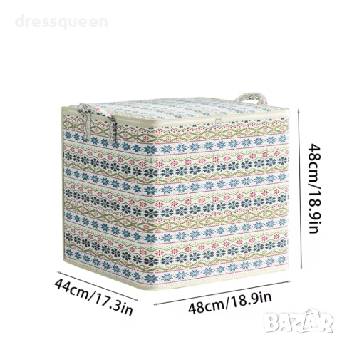 4867 Текстилен органайзер за дрехи и завивки със скандинавски мотиви – Стил и ред в дома, снимка 2 - Други стоки за дома - 53623088