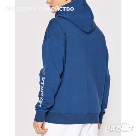 Мъжко спортно горнище reebok les mills dreamblend hoodie blue, снимка 2 - Блузи - 46737524