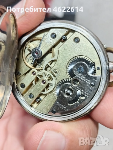 СРЕБЪРЕН ДЖОБЕН ЧАСОВНИК , снимка 2 - Джобни - 54280042