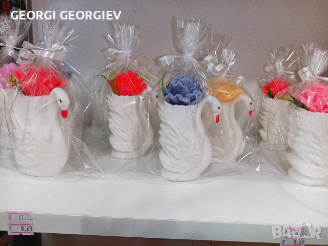 цветя изработени с глицеринов ароматен сапун и Българска роза 🌹, снимка 4 - Изкуствени цветя - 53643688