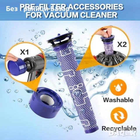 Нова Резервна батерия за Dyson V8 8000mAh LCD SV10 Animal Absolute прахосмукачка, снимка 6 - Прахосмукачки - 54226415