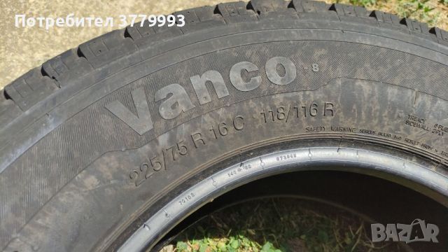 Гума за бус 225/75/16  R16C  Continental Vanco, снимка 3 - Гуми и джанти - 46715386