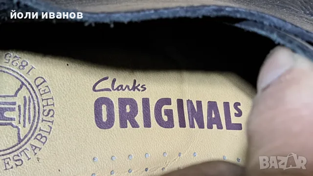 Clarks original-кожени със суров каучук подметка 43 номер, снимка 3 - Маратонки - 48155086