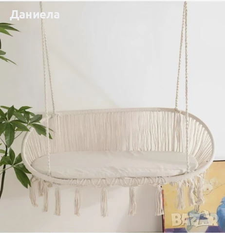 Двойна градинска люлка , снимка 2 - Градински мебели, декорация  - 51150830