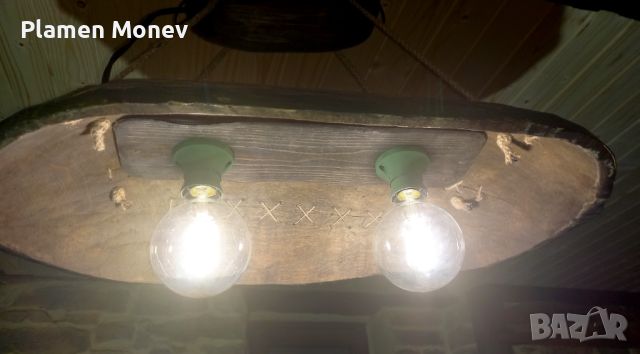 Ръчно изработена винтидж дизайнерска лампа "ЧЕРГА", снимка 16 - Декорация за дома - 45280861