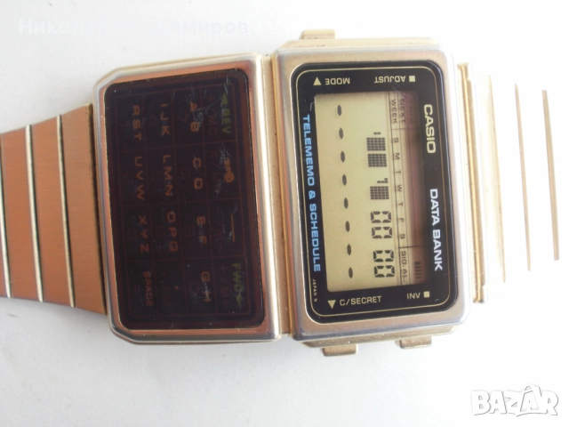 Cassio Telememo калкулатор елка мъжки стар оригинален часовник, снимка 6 - Антикварни и старинни предмети - 52005801