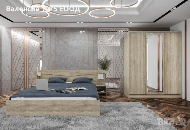 Спален комплект Сити 7074 тъмна сонома