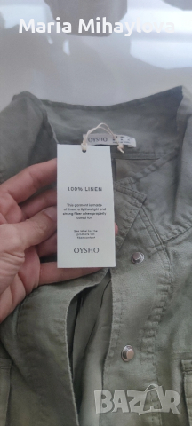 Къса връхна дреха OYSHO - 100% лен, снимка 2 - Якета - 52287875