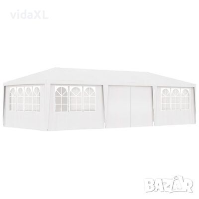 vidaXL Професионална парти шатра със стени 4x9 м бяла 90 г/м²（SKU:48529, снимка 1 - Градински мебели, декорация  - 45114830