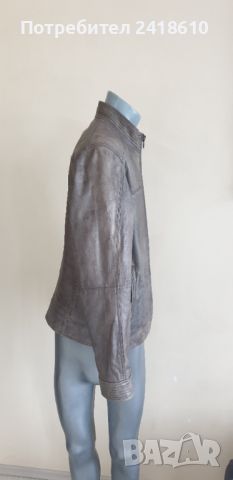 Hugo Boss Jips4 Leather Jacket Mens Size 50/L ОРИГИНАЛ! Ест. кожа!, снимка 6 - Якета - 45623960