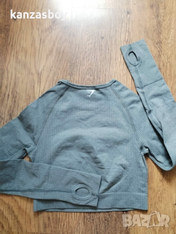 Gymshark Vital Seamless 2.0 Long Sleeve Crop Top - дамско фитнес боди КАТО НОВО С , снимка 6 - Корсети, бюстиета, топове - 51488327