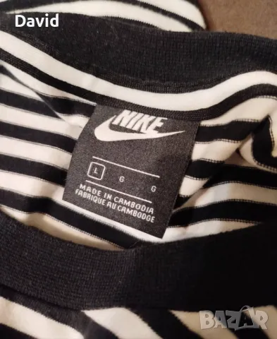 Оригинална мъжка фланелка с дълъг ръкав Nike Air Striped, снимка 5 - Блузи - 48393972