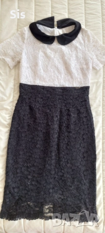 Дамска рокля в черно и бяло