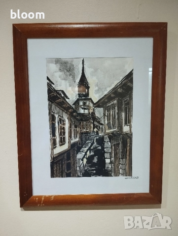 Картина туш и акварел