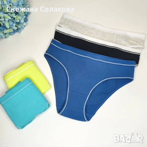 Комплект от 5 броя памучни бикини , снимка 3 - Бельо - 53290422