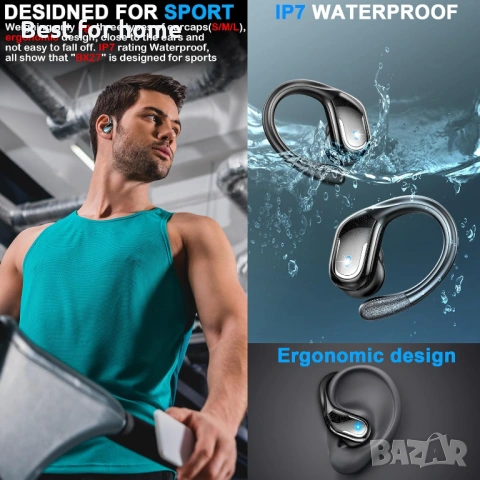 Безжични слушалки, 75 часа Bluetooth, снимка 4 - Bluetooth слушалки - 53902240