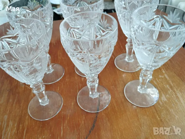 Кристални чаши за вино, снимка 6 - Чаши - 50370400