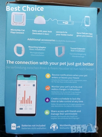 Умна автоматична вратичка за котки с четец за чипове SureFlap, снимка 4 - За котки - 52773668