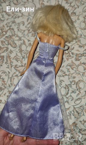 оригинална кукла Барби с базово тяло и лилава рокля, снимка 8 - Кукли - 45698813