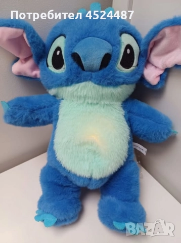 Stitch, плюшена бебешка играчка, с мелодия и светлина, снимка 4 - Плюшени играчки - 51562221