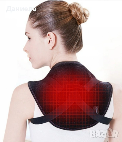 Нагревателна подложка за гръб с презрамки за носене през деня