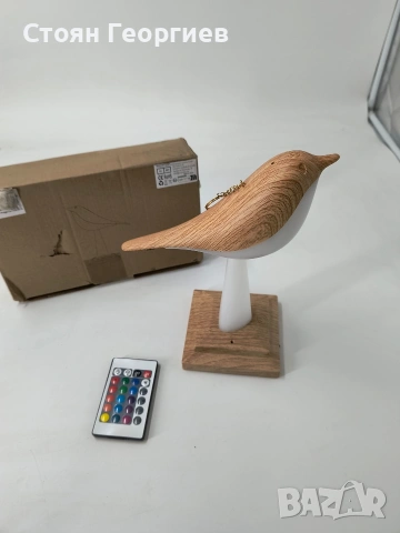 Преносима LED лампа със сензорно управление, дизайн на птица, USB зареждане