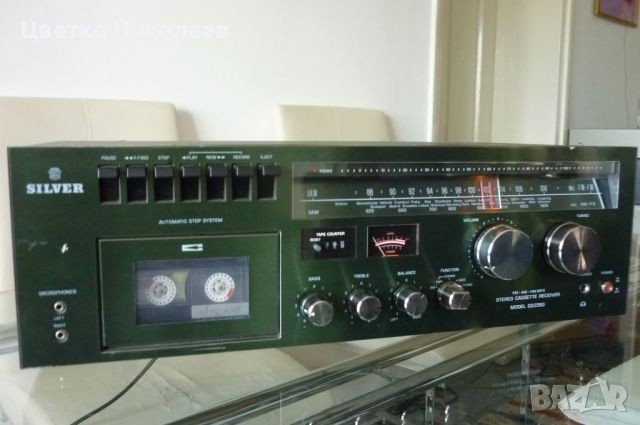 SILVER SS2150 STEREO RECEIVER CASSETTE DECK Vintage, снимка 1 - Ресийвъри, усилватели, смесителни пултове - 46169250