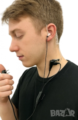 Професионален хендсфри с прозрачна акустична тръба за радиостанции, снимка 6 - Друга електроника - 52093822