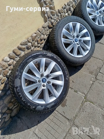 4 броя алуминиеви джанти 17" 5х112 Оригинални на Шкода