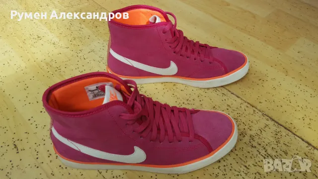 Дамски розови кецове NIKE PRIMO COURT MID SUEDE р-р 38,5, снимка 6 - Кецове - 47244795