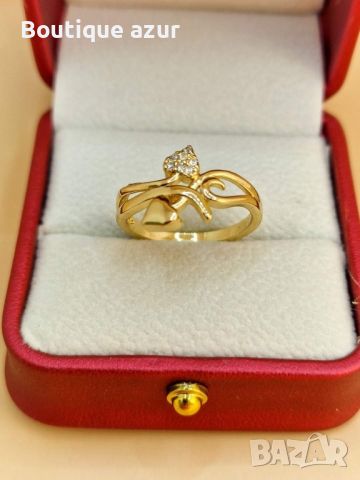 пръстени от медицинска стомана с 18к златно покритие , снимка 3 - Пръстени - 45398238