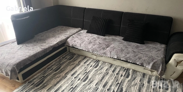 Разтегателен ъглов диван, снимка 2 - Дивани и мека мебел - 52751478