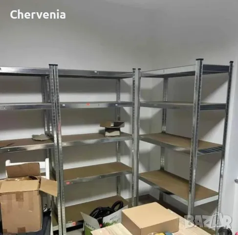 Метални стелажи в ЯМБОЛ 69.99 за брой‼️‼️‼️ ПРОМО ЦЕНА‼️  Метален стелаж с 5 MDF рафта, 180x90x40 см, снимка 4 - Стелажи и щандове - 48064747