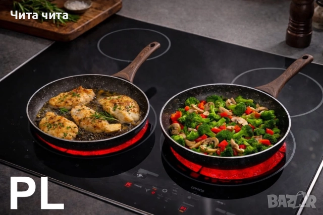 Комплект тигани, снимка 4 - Съдове за готвене - 52859369