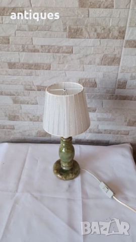 Стара нощна лампа с основа от оникс - Антика, снимка 7 - Антикварни и старинни предмети - 53006085