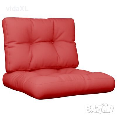 vidaXL Палетни възглавници, 2 бр, червени, текстил(SKU:314489