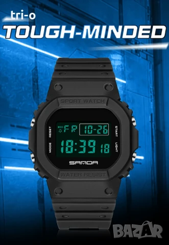 SANDA Моден G Style луксозен дигитален мъжки часовник военен спортен водоустойчив