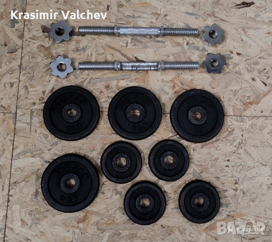 Дъмбели 2 х 8.6кг, снимка 2 - Фитнес уреди - 52052663