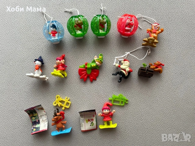 Kinder Surprise Коледни играчки от шоколадови яйца, различни серии