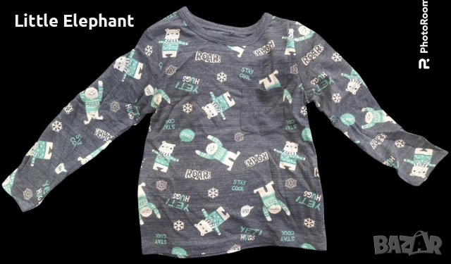 Блузка с дълъг ръкав чудовища и Йети за 2-3 год момченце,колекция"Animals",Англия/нова