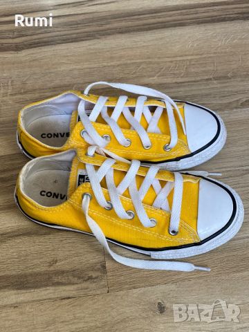 Оригинални жълти юношески кецове Converse ! 33,5 н, снимка 4 - Детски маратонки - 45462337