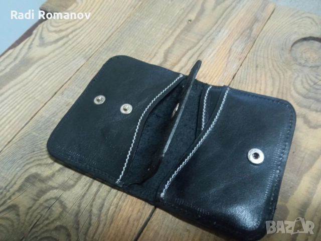 Джобен кожен портфейл, ръчно изработен, естествена кожа , снимка 2 - Портфейли, портмонета - 52061317