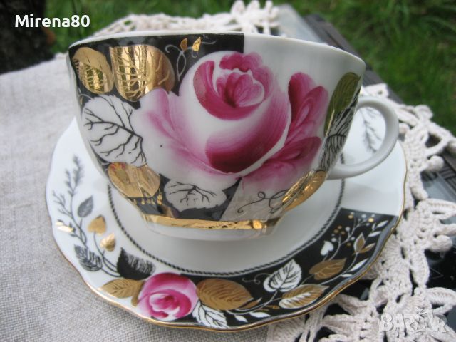 * Роза в вечернем саду - ЛФЗ * - сервиз за чай !, снимка 8 - Сервизи - 45523629