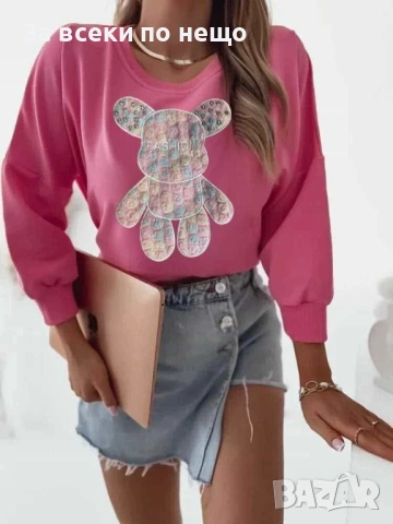 Дамска Блуза С Дълъг Ръкав - Налични Различни Цветове Код I_161, снимка 3 - Блузи с дълъг ръкав и пуловери - 52264102