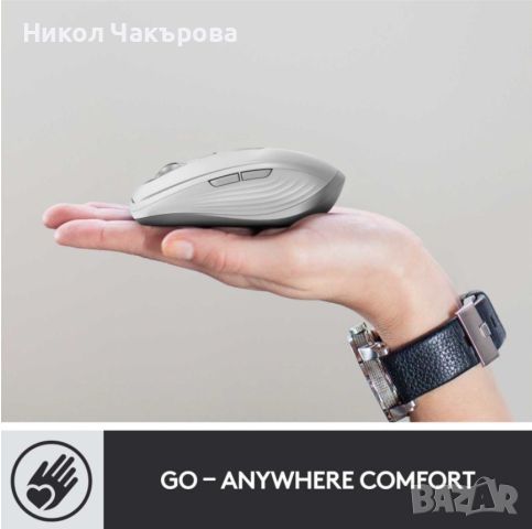Безжична мишка Logitech - MX Anywhere 3, светлосива, снимка 2 - Клавиатури и мишки - 45753970