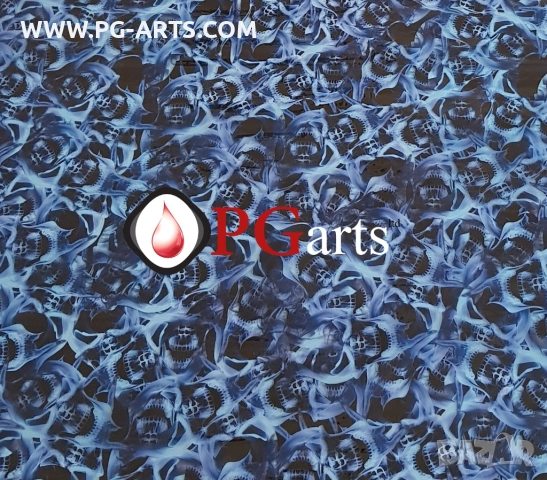 Фолио за хидрографика BLUE SKULL FLAME 50, снимка 3 - Друго търговско оборудване - 53193465