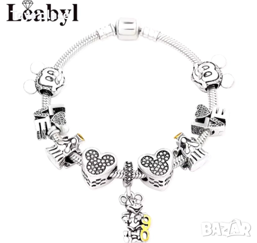 Гривна с талисмани тип Pandora Лило и Стич Lilo and Stitch , снимка 8 - Други - 50664782