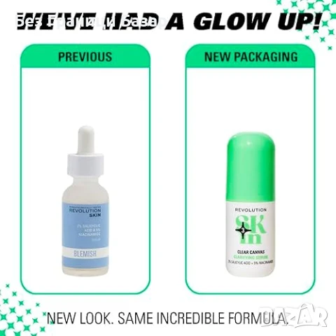 Нов Revolution Веган серум против несъвършенства – ниацинамид + салицил 30мл, снимка 4 - Козметика за лице - 51186356