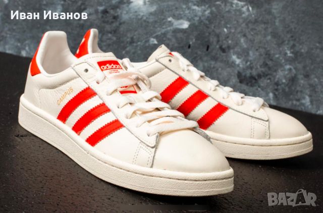 кецове / маратонки ADIDAS CAMPUS CWhite/ Bold Orange/ CWhite  47,5-48, снимка 2 - Маратонки - 46101068