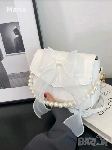 Елегантна дамска чанта с перли
